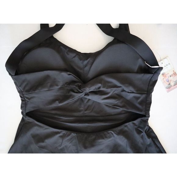 Halara Womens Sz XL Black Play It My Way 2-in-1 Mini Twist Back Activewear Dress - Picture 7 of 8